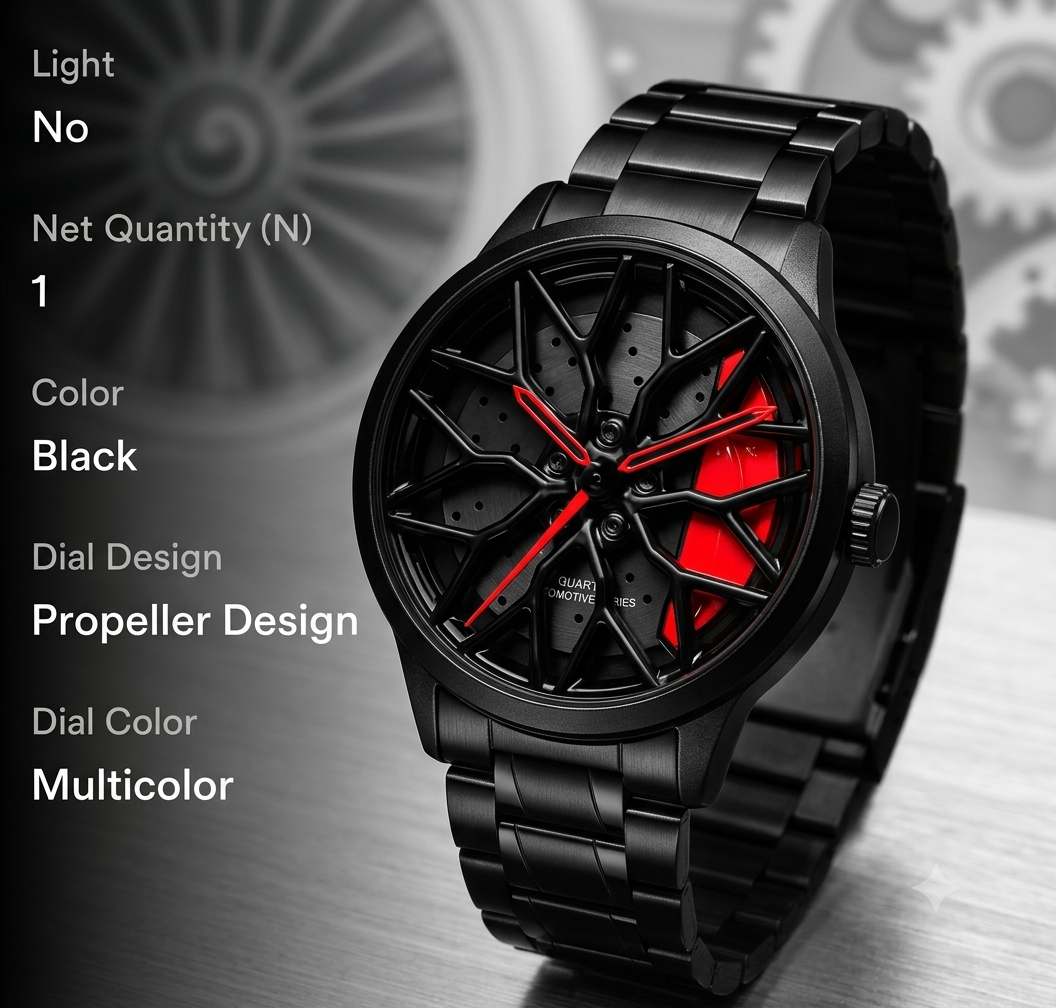 Stereoscopic Car Wheel Watch