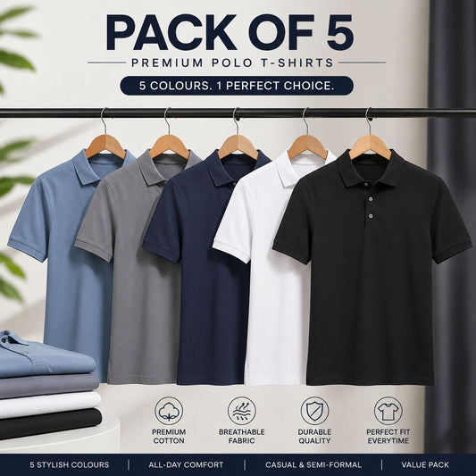 pack of 5 polo tshirt