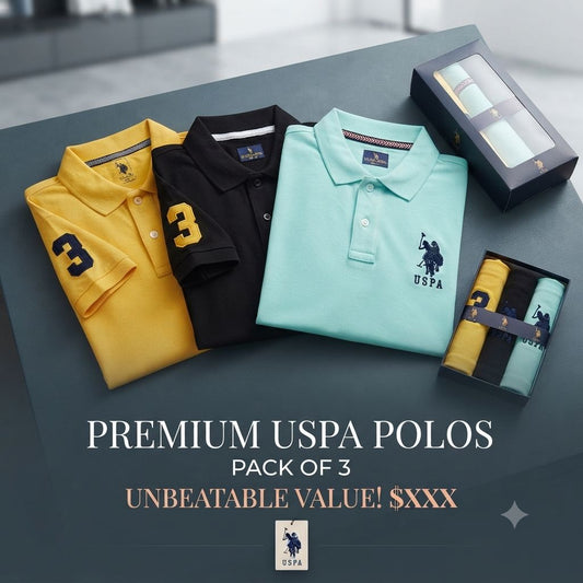Polo Neck T-Shirt for Men (Multicolor, M) (Pack of 3)