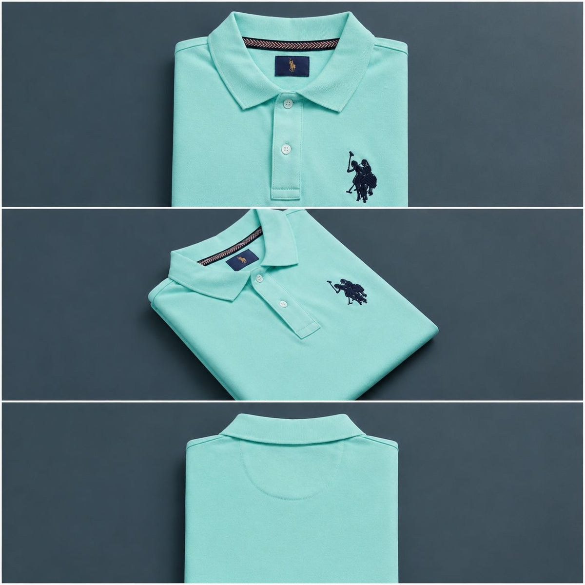 Polo Neck T-Shirt for Men (Multicolor, M) (Pack of 3)